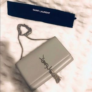 Saint Laurent Kate smooth clutch bag